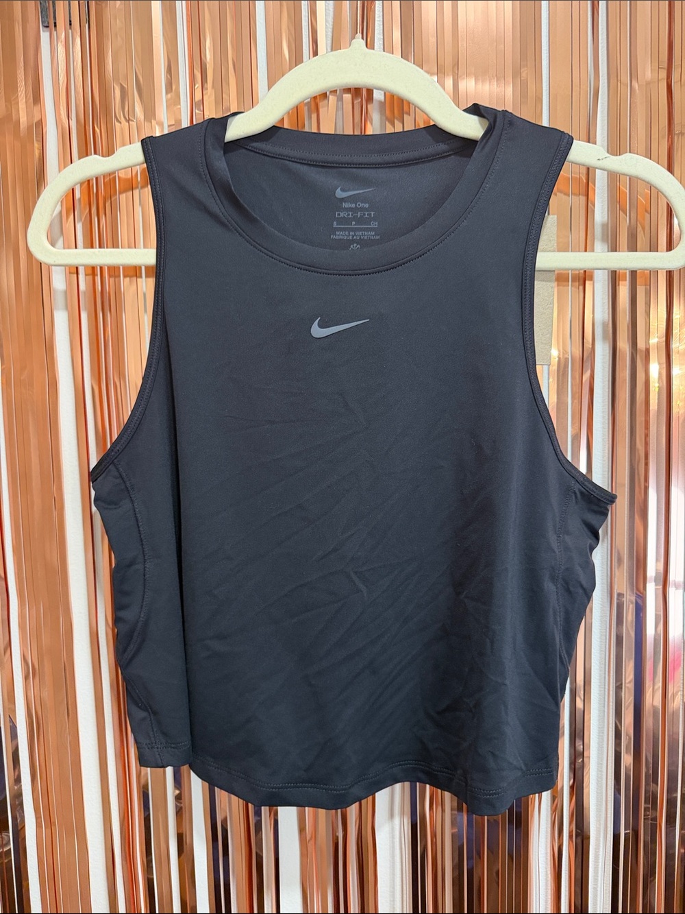 Nike Black Athletic Tank with Light Gray Swoosh